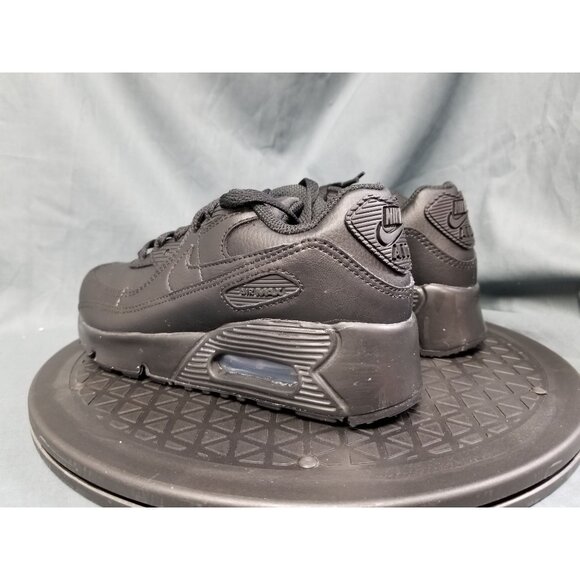 Nike Air Max 90 LTR (PS) Sneakers Leather Triple Black Size 13.5c NEW NO BOX! - Picture 6 of 11